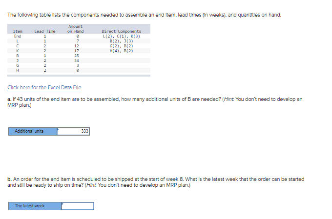 need help with this show in excel and show work