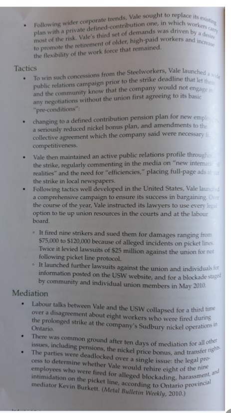 Q1) Analyze the pressures on the parties before