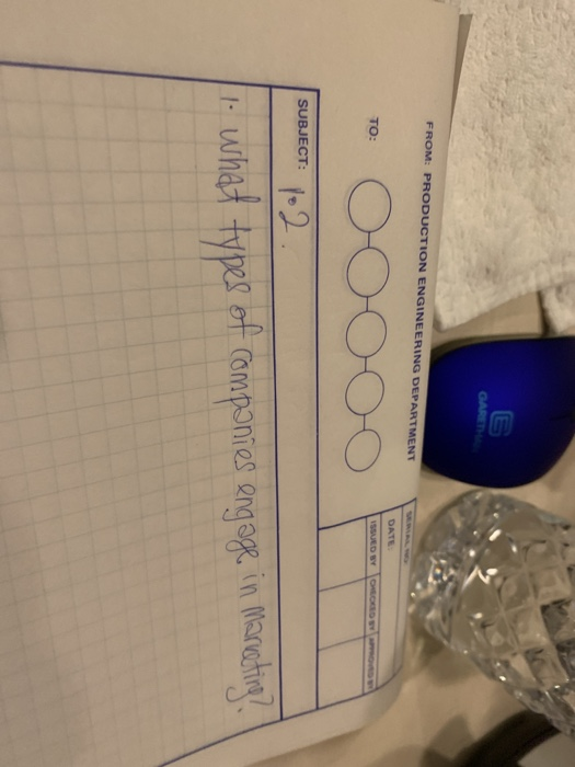 FROM: PRODUCTION ENGINEERING DEPARTMENT DATE