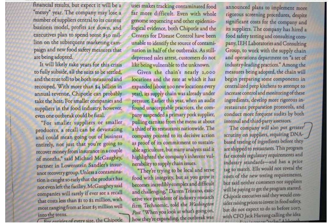 Chipotle case study need to answer question at
