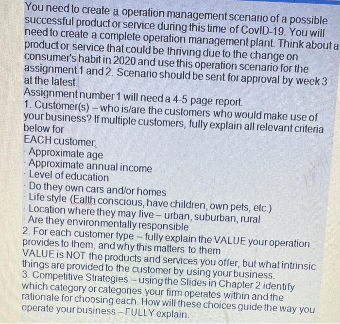 its an assignment You need to create a operation