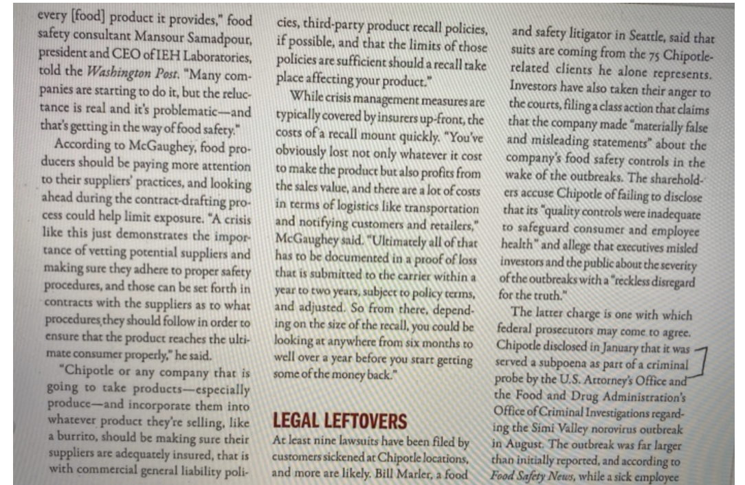 Chipotle case study need to answer question at