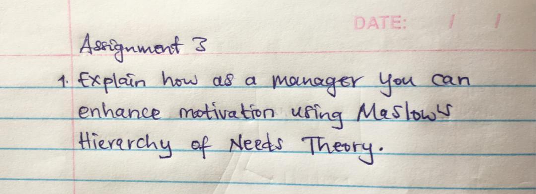 Assignment 3 1. Explain how as a manager you can