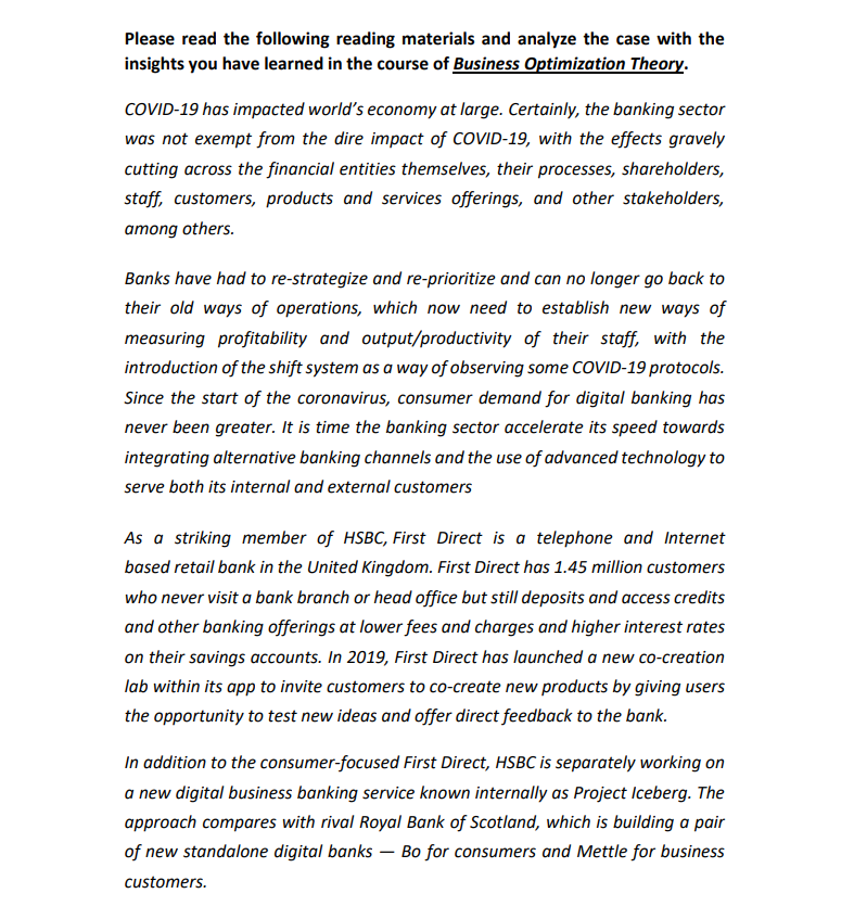 Please read the following reading materials and