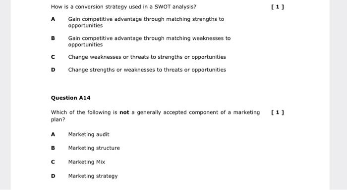 How is a conversion strategy used in a SWOT