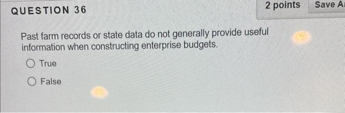 Past farm records or state data do not generally