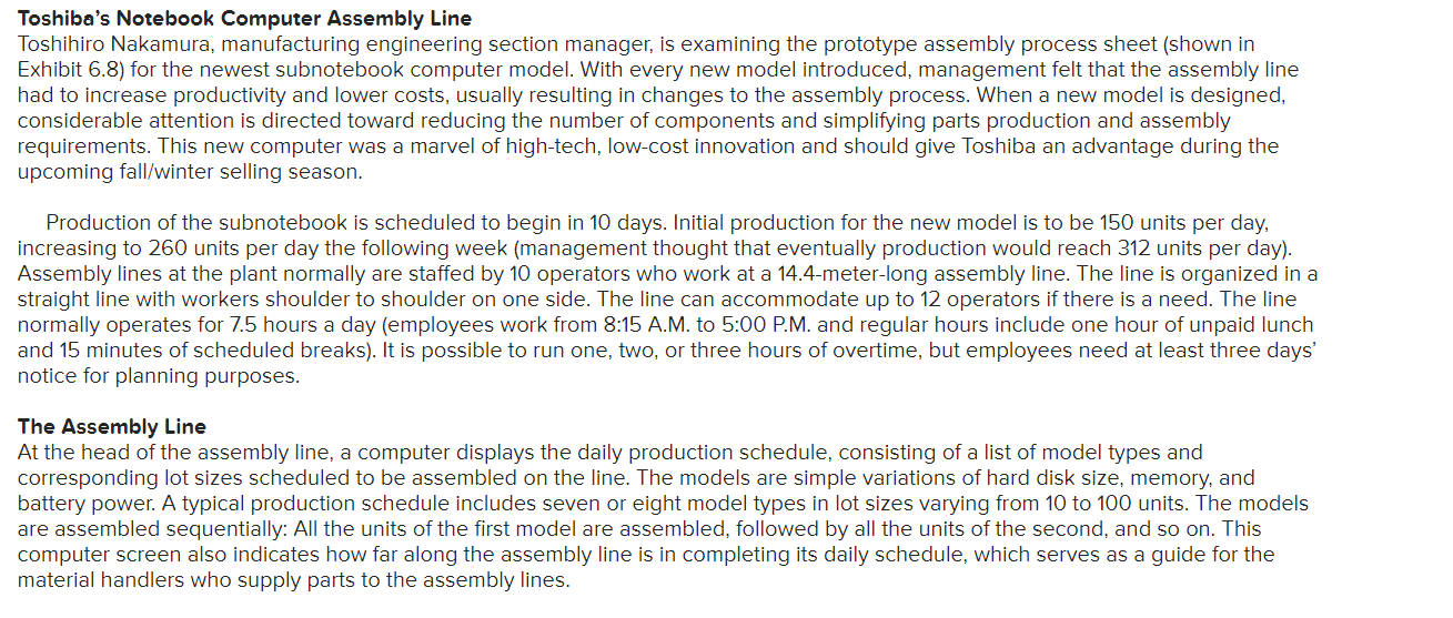 Toshiba's Notebook Computer Assembly Line