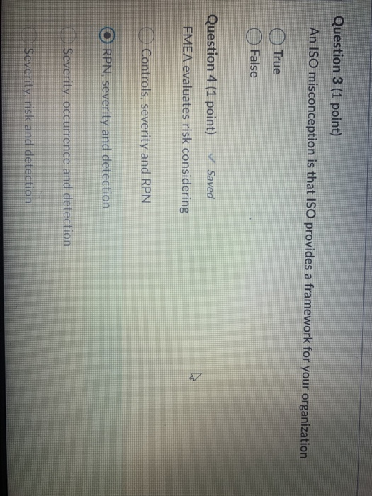 Question 3 (1 point) An ISO misconception is that
