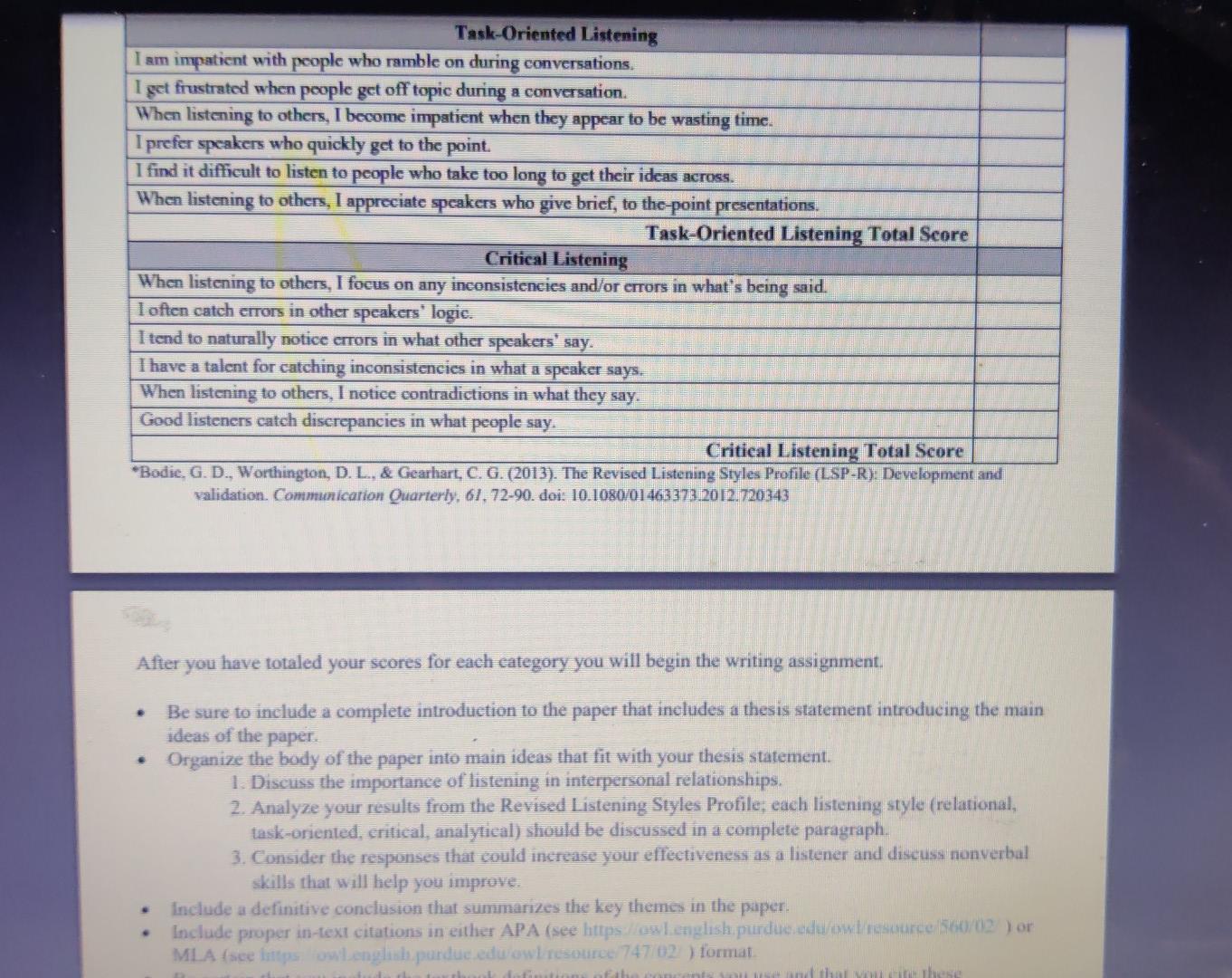 communication skills Writing Assignment 2: