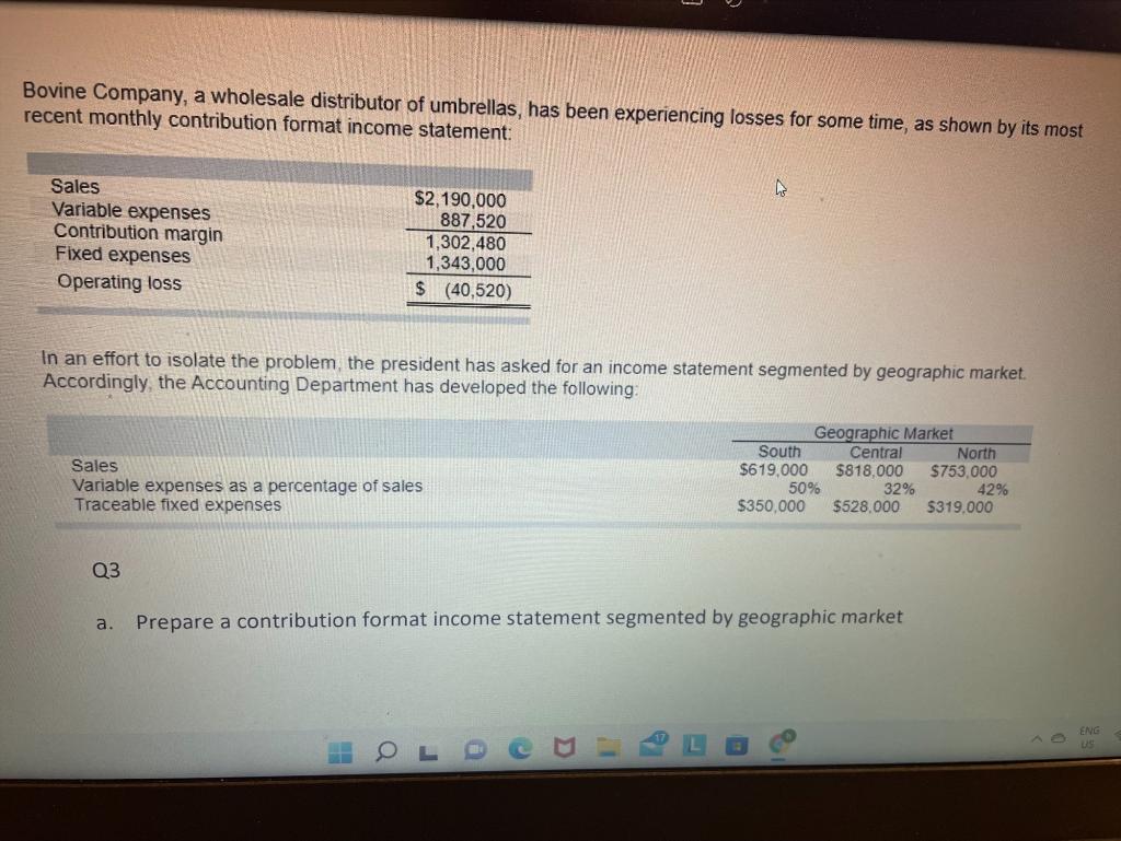 Bovine Company, a wholesale distributor of