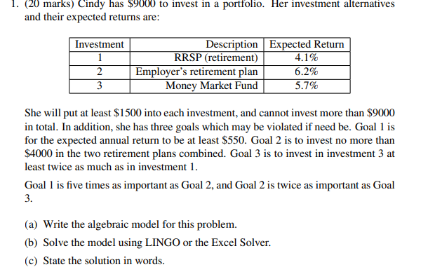 please solve lingo or excel solver. (question b)