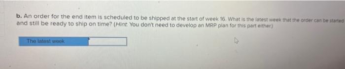 The following table lists the components needed