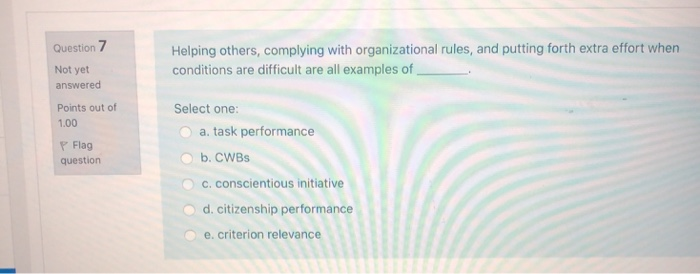 Question 6 Not yet answered You are the head of