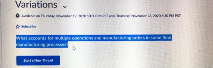 V Variations Available on Thursday, November 19,