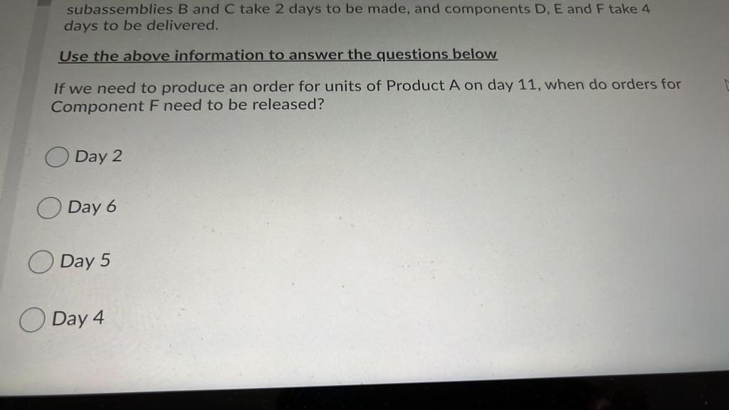 Question 4 (1.5 points) 3 2 ) Listen Product A is