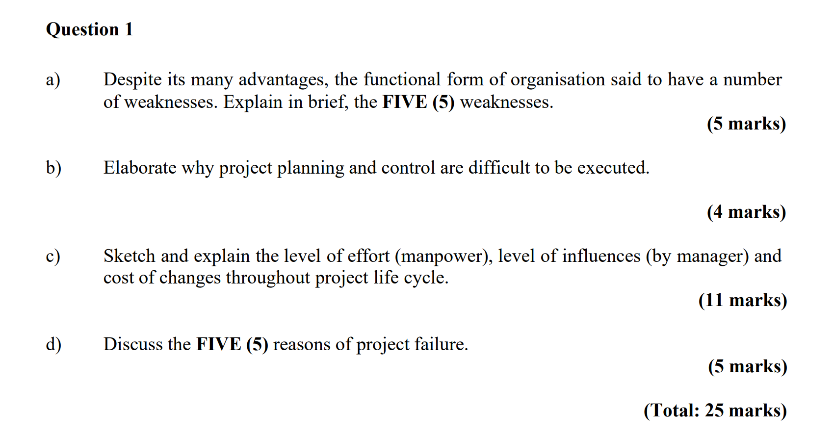 Question 1 a) a Despite its many advantages, the