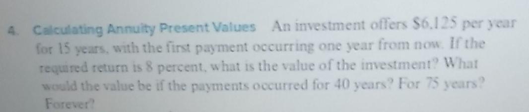 4. Calculating Annuity Present Values An