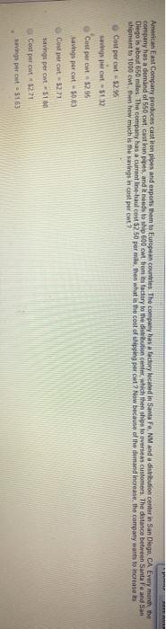 American East Company produces cast iron pipes