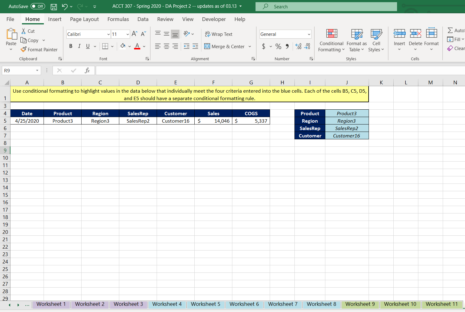 Please explain using excel screenshot and