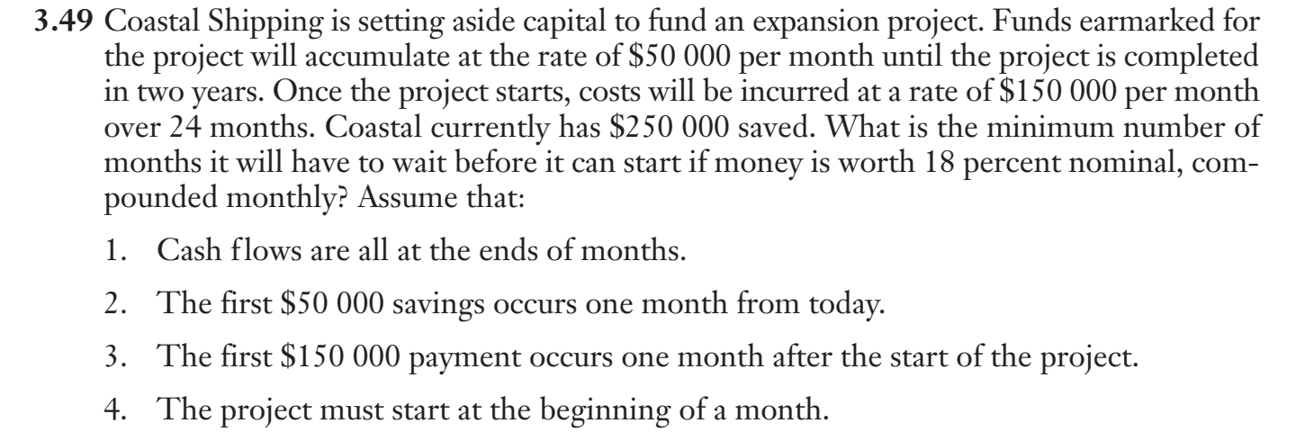 .49 Coastal Shipping is setting aside capital to