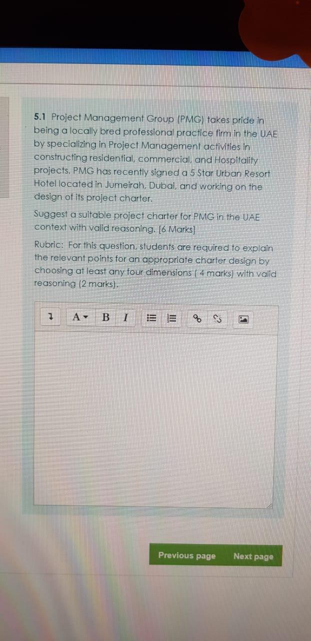 5.1 Project Management Group (PMG) takes pride in