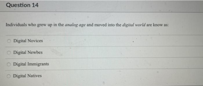 Question 12 Which of the following is a true