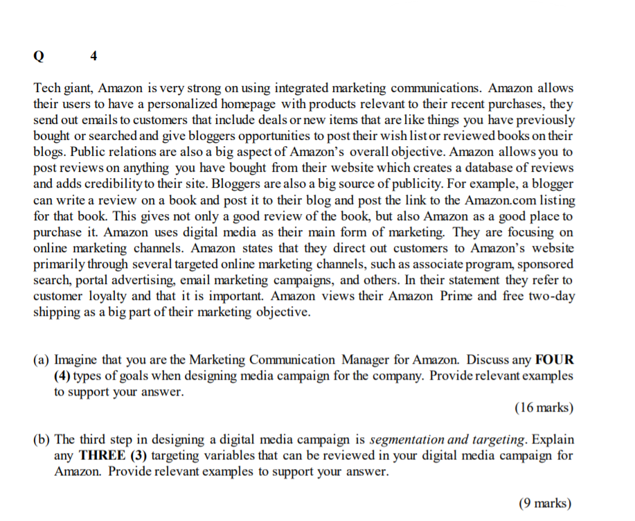 Q Tech giant, Amazon is very strong on using