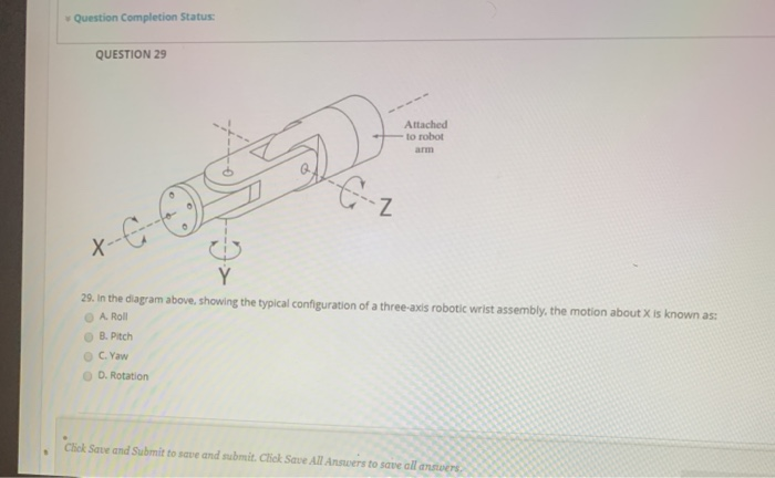 Question Completion Status: QUESTION 29 Attached