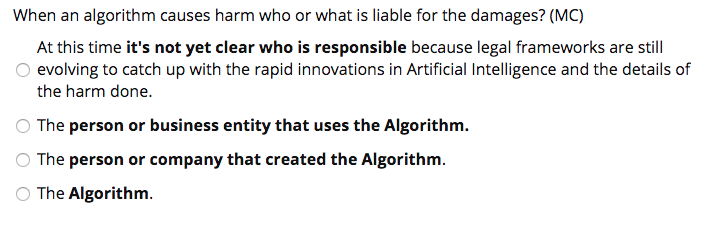 How might an Al algorithm decide or predict how