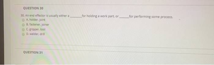 Question Completion Status: QUESTION 29 Attached