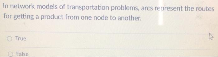 In transportation problems, shipments between