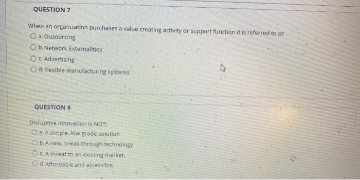QUESTION 6 What are the two competitive