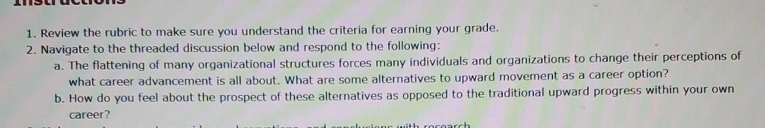 1. Review the rubric to make sure you understand