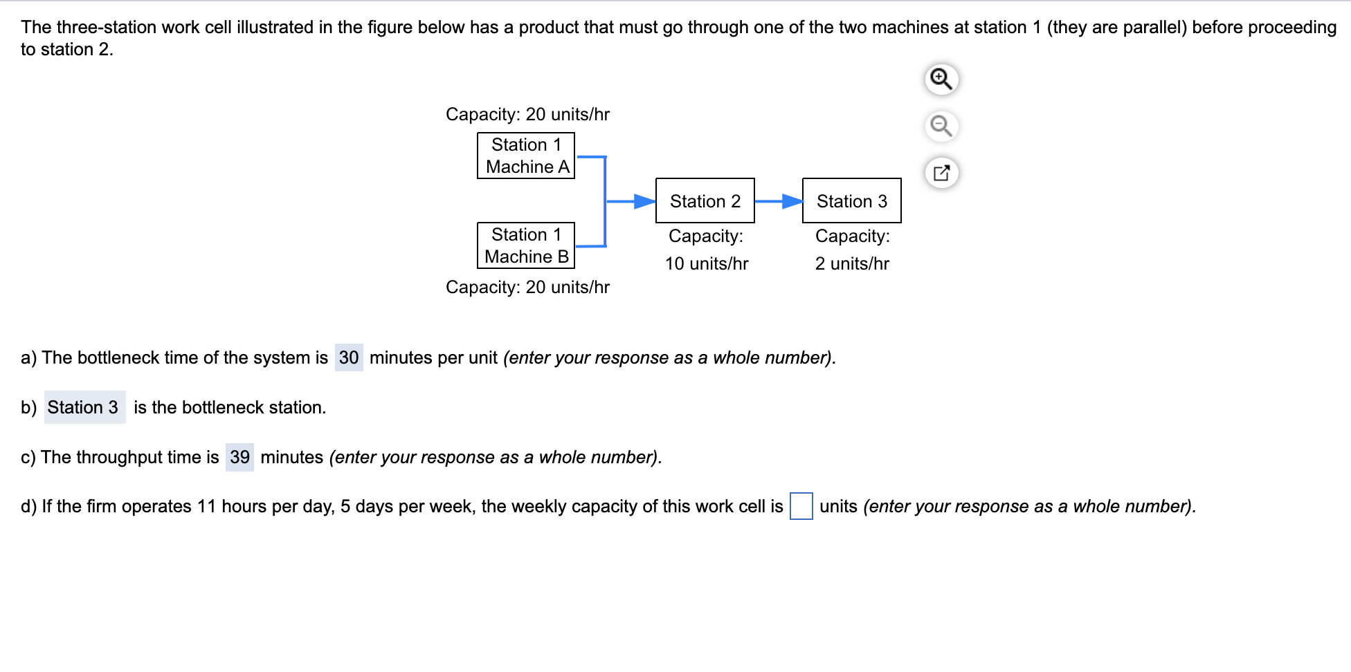 The three-station work cell illustrated in the