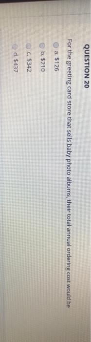 QUESTION 19 Actual sales, statistical forecast