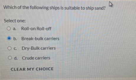 Which of the following ships is suitable to ship