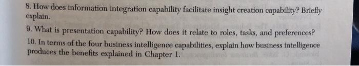 8. How does information integration capability