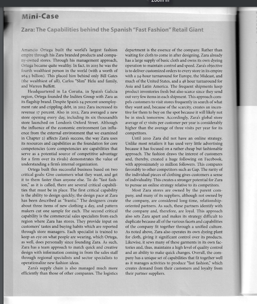 Zara: The Capabilities behind the Spanish "Fast