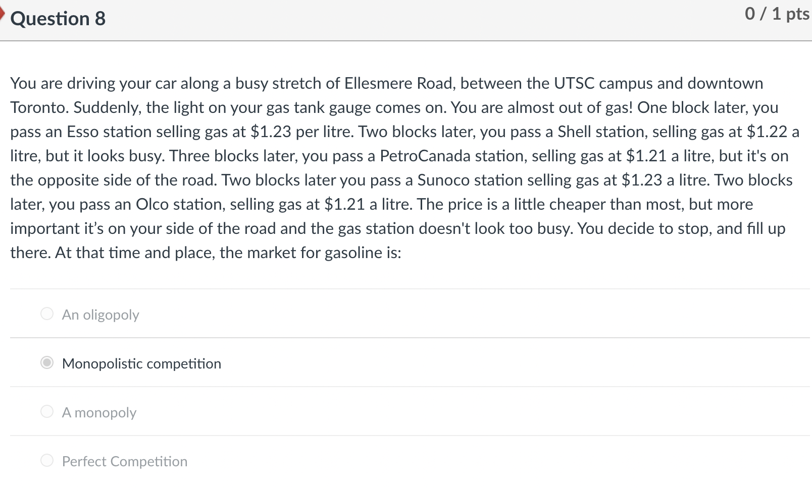 Question 6 0 / 1 pts Sally likes to be in control