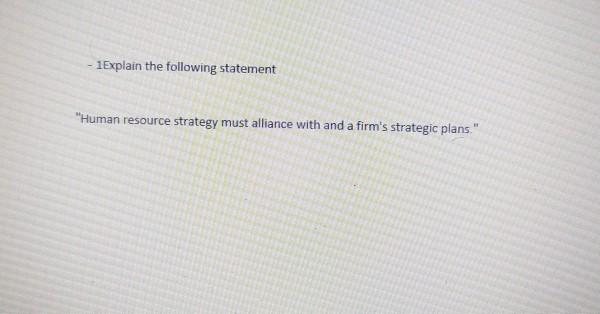 - 1 Explain the following statement "Human