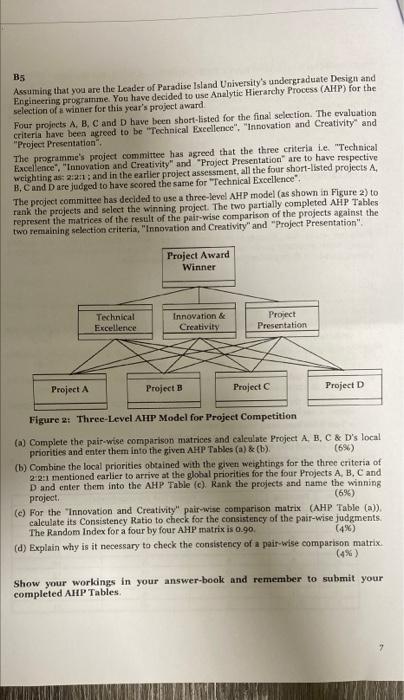 B5 Assuming that you are the Leader of Paradise