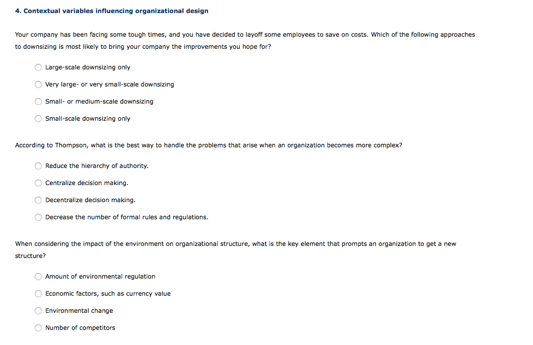 4. Contextual variables influencing