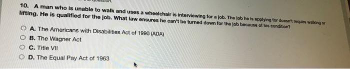 8. You're conducting your first job interview,