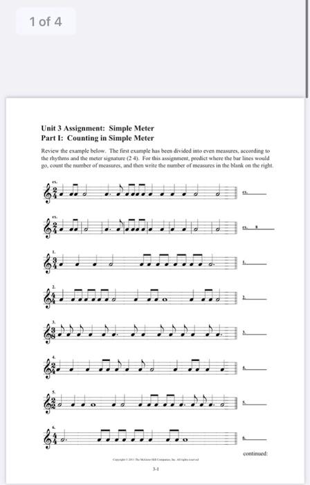 1 of 4 Unit 3 Assignment: Simple Meter Part I: