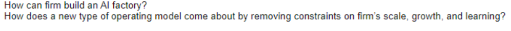 How can firm build an Al factory? How does a new