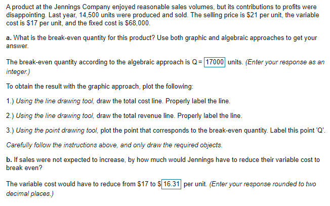 A product at the Jennings Company enjoyed
