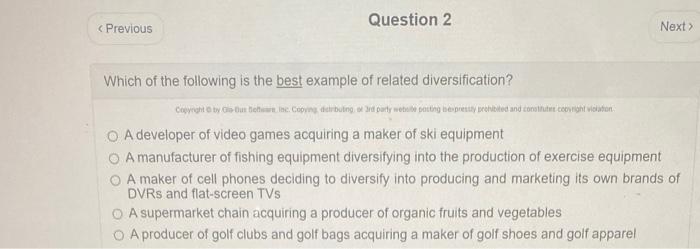 answer now please Question 2 < Previous Next  style=