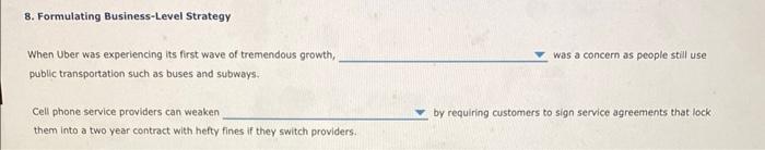 8. Formulating Business-Level Strategy When Uber