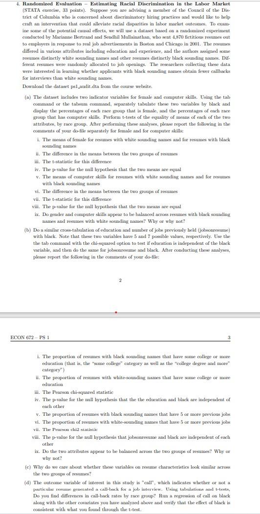 Need Help with the Stata commands in this