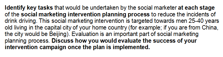 This is a compulsory question worth 15% of the